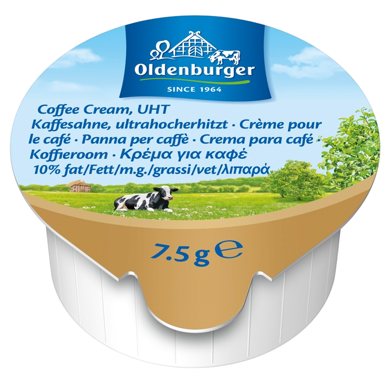 Oldenburger Coffee Cream Dairy Drop 10 fat, UHT, 10g portion SW10039